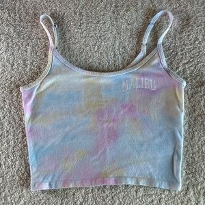 Hollister Pastel Tie Dye Crop Tank Top